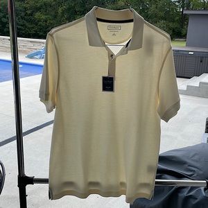 Large club room performance stretch polo shirt. Moisture wicking, UV, Never worn